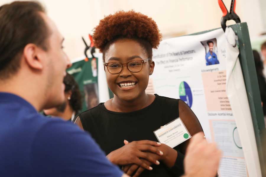 Student at job fair