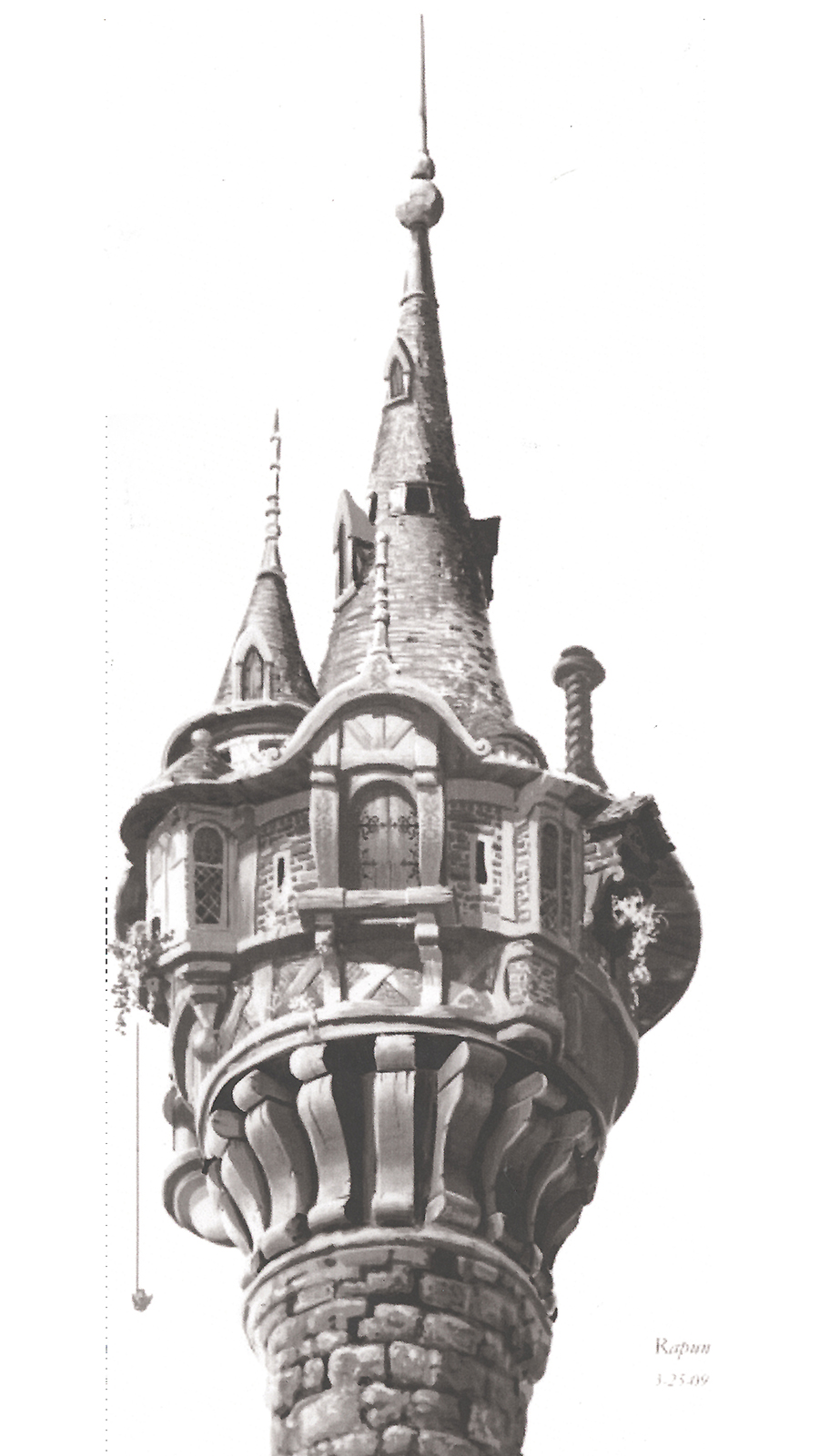 Rogers work on Tangled included this Tower concept