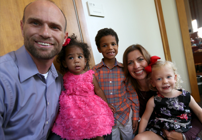 Children adopted into a Family on Adoption Day
