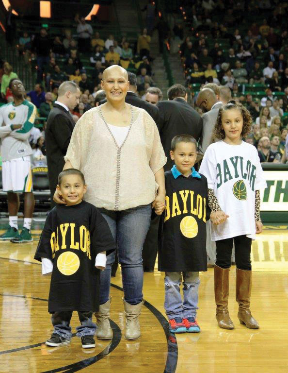 Photo of Baylor fans on the court