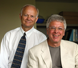 Rewriting history - Dr. Lee Nordt, left, and Dr. Steve Driese, right