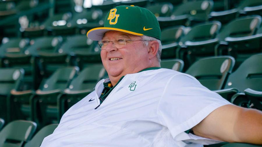 Mitch Thompson in the stands at Baylor Baseball Field