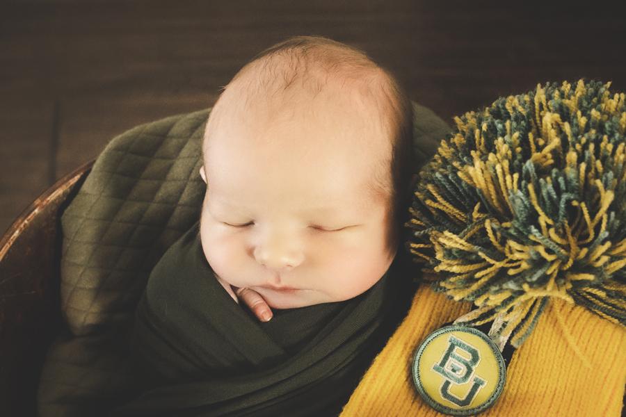 Baby in Baylor gear