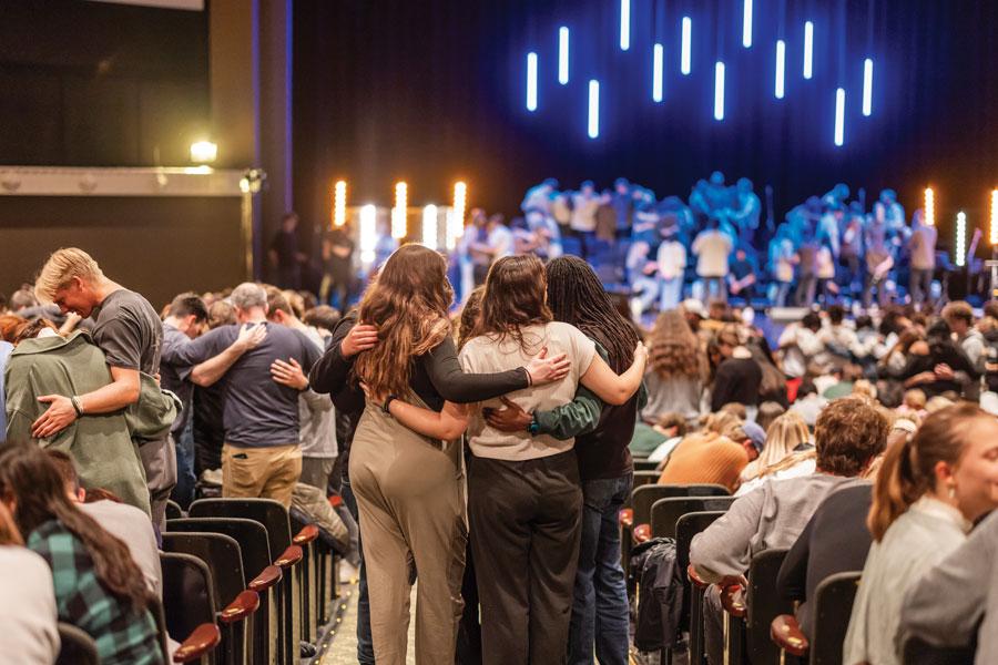 Students gather for the collegiate day of prayer