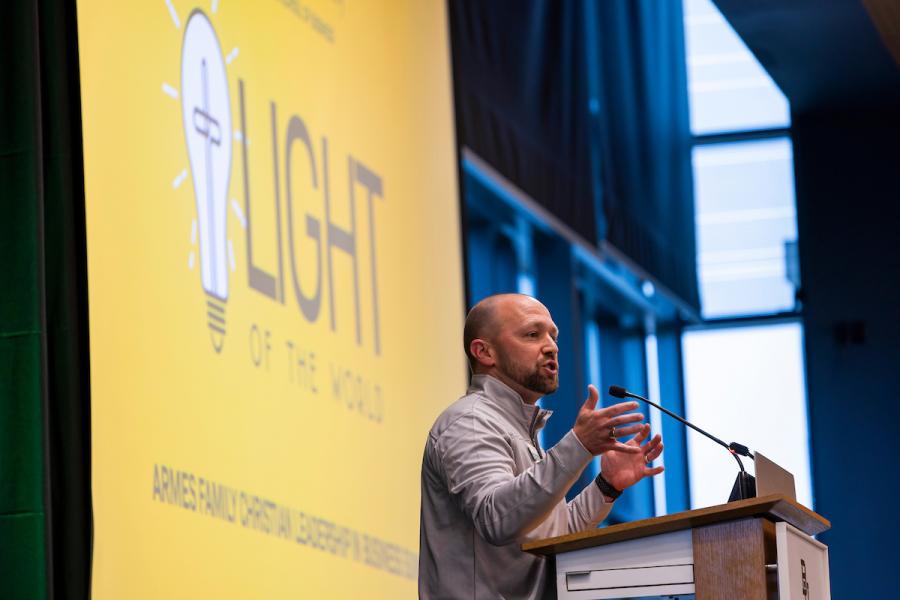 Matt Quade speaks at seminar