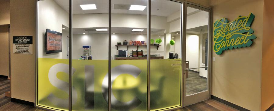 Photo features a picture of Baylor's Student Involvement Center